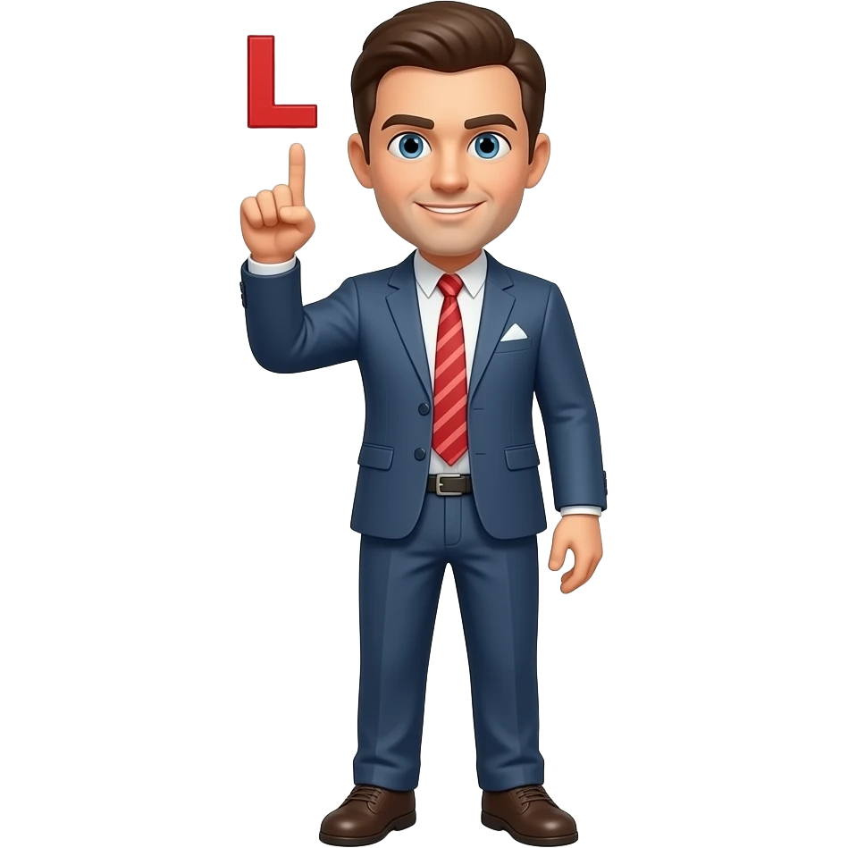 Holding up an L for loser emoji