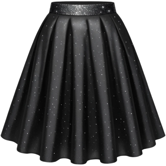 black sparkly skirt emoji