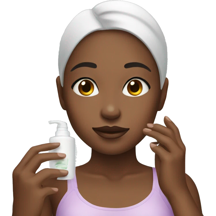 girl doing her skincare emoji