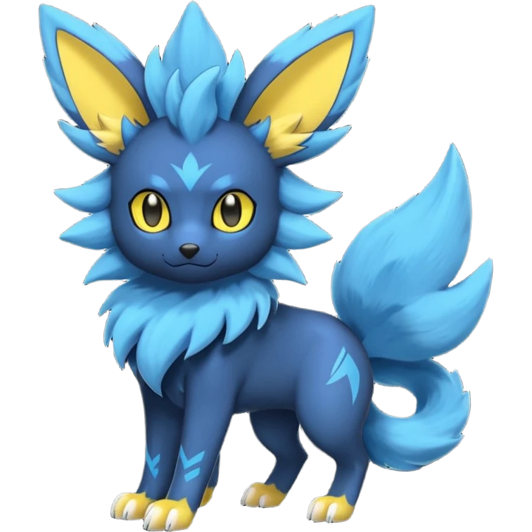 Eeveelution-Luxray-Luxio-fusion-hybrid-animal-Fakémon-Pokémon-creature emoji
