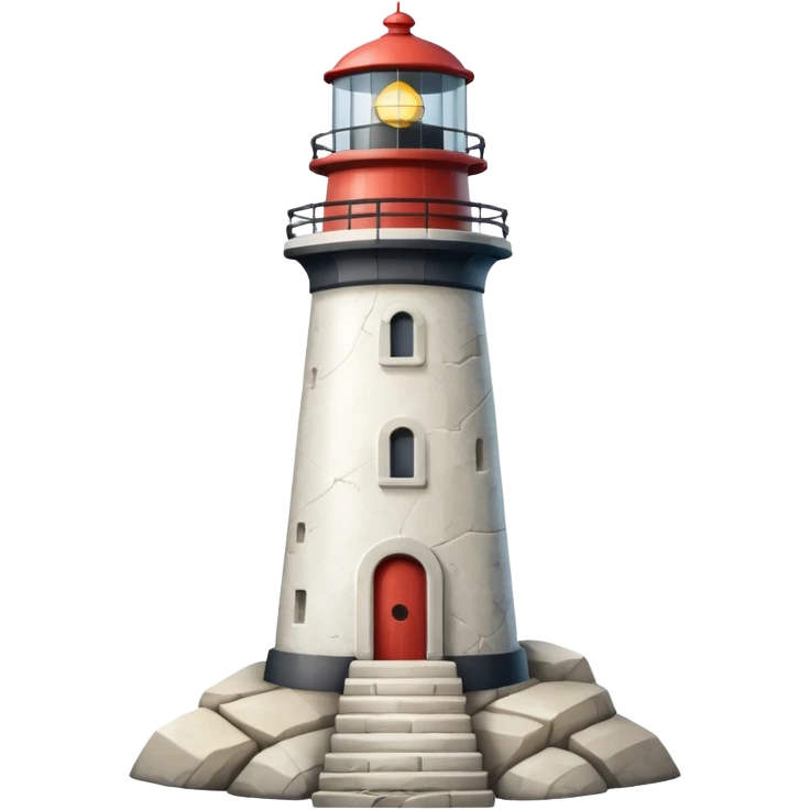 A light house with the number 7 on it emoji