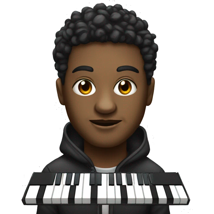 A beatmaker with a 16-pad drum machine emoji