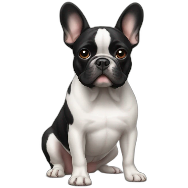 black french bulldog emoji