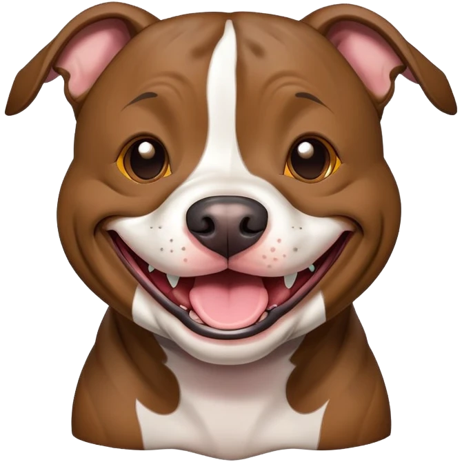 Brindle pitbull who is happy emoji