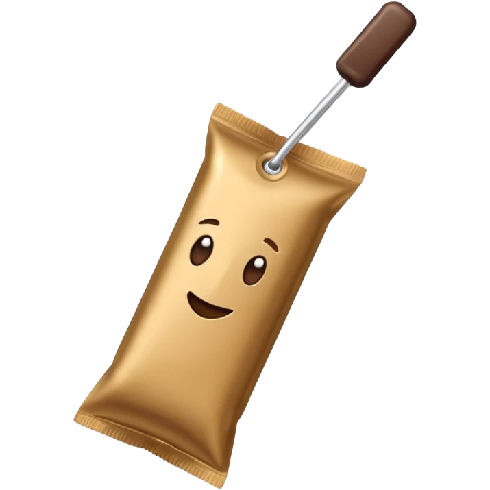 long rectangular coffee sachet stick emoji