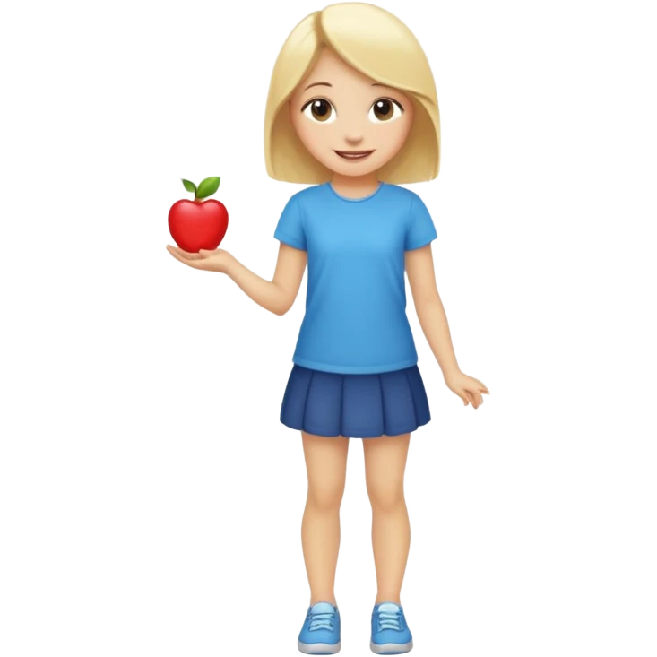 cute girl fuul body with blonde hair emoji