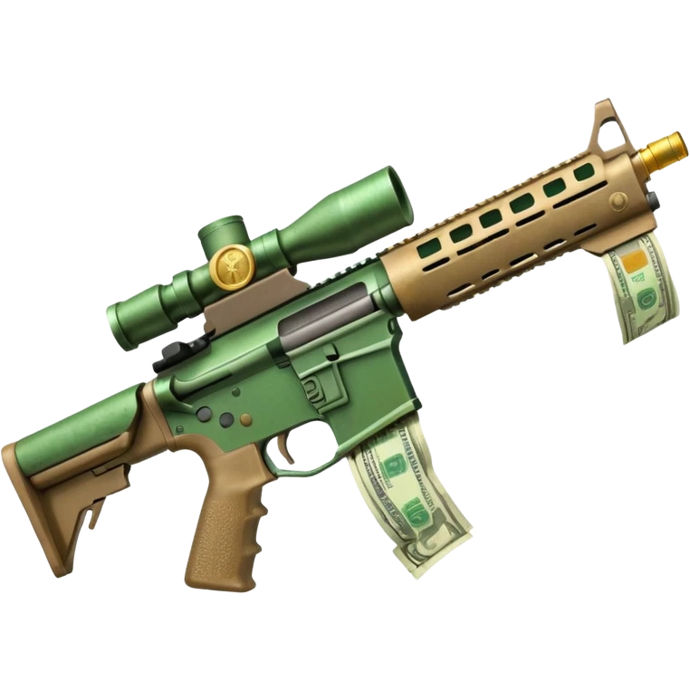 AR15 with money and lean emoji