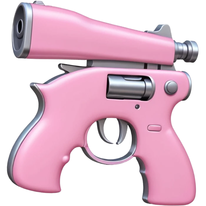 pink gun with pink bow on it  emoji