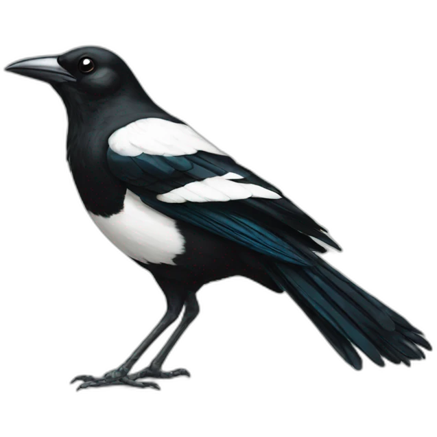magpie walking emoji