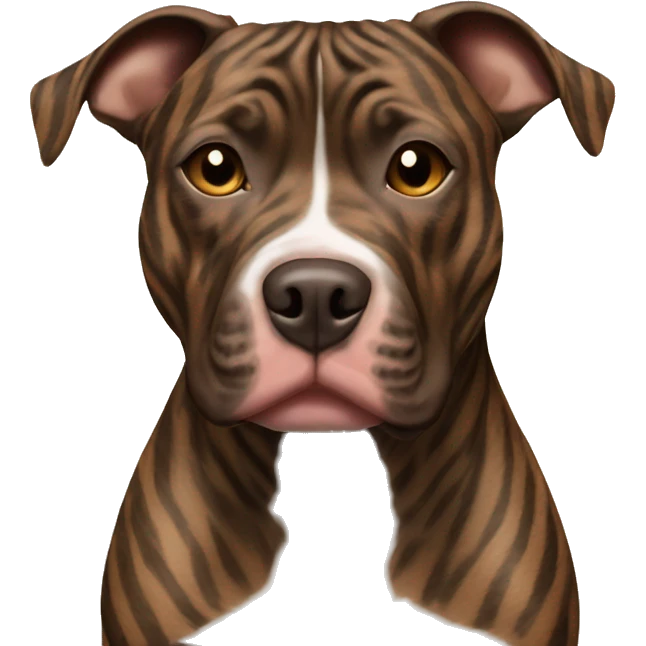 Small brindle mix pitbull with brown stripes emoji