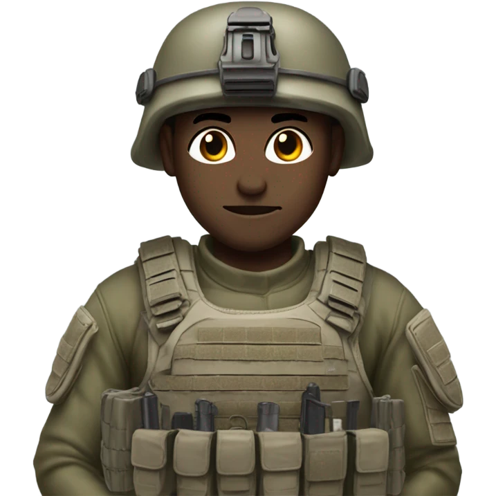 super realistic soldier with weapon emoji