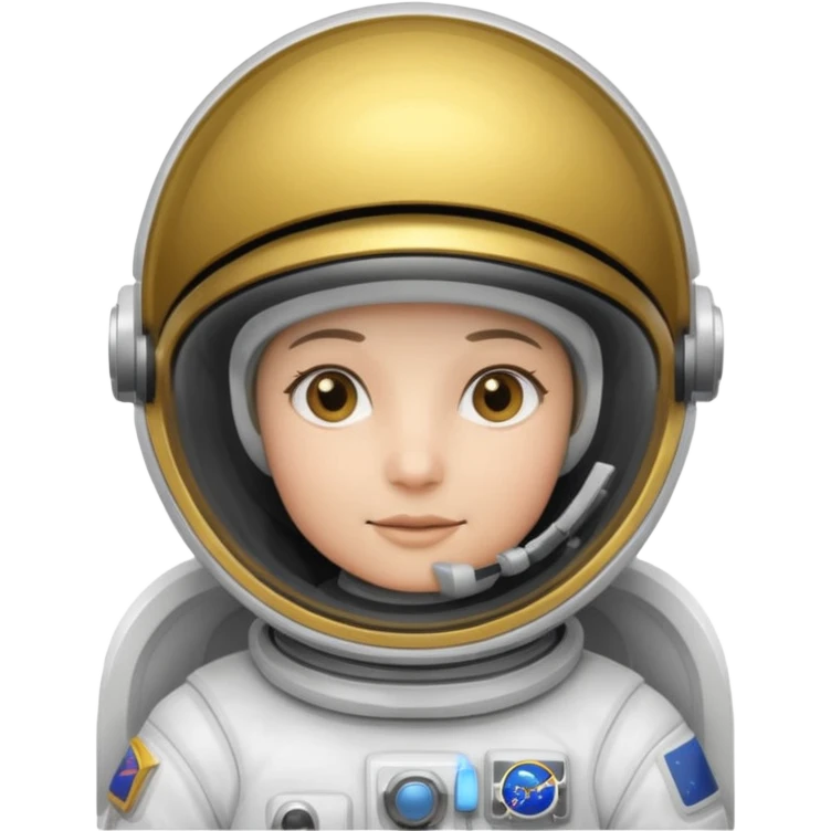 Astronaut in white EVA suit with gold visor helmet emoji
