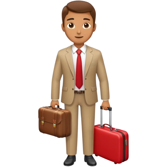 businessman with red suitcase emoji