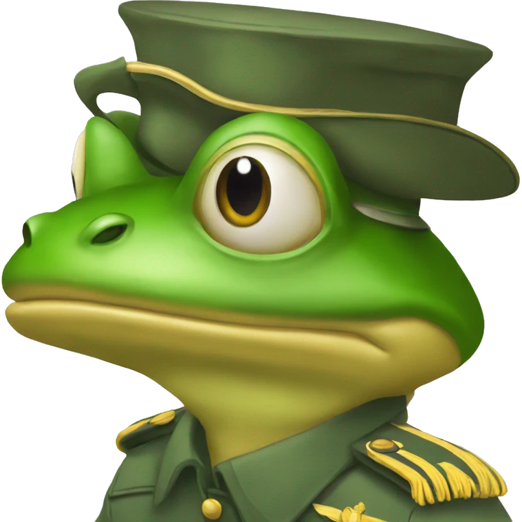 une grenouille militaire  emoji