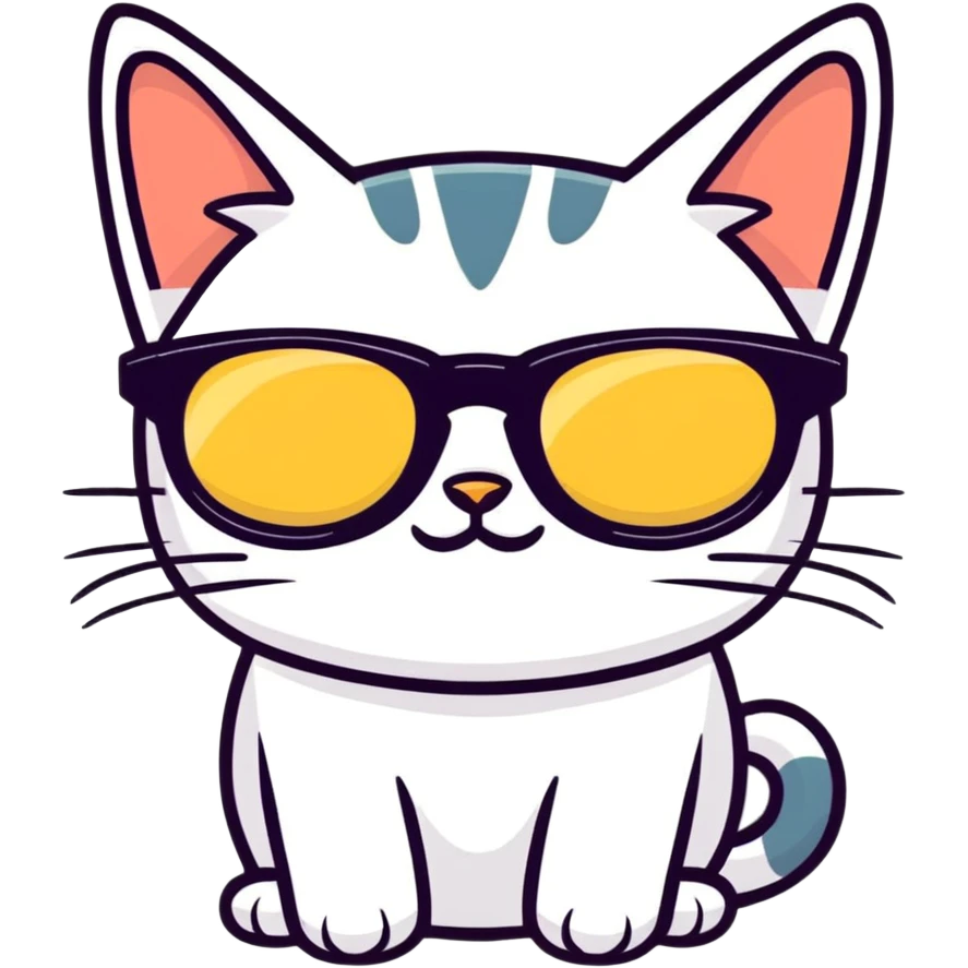 Cat with sunglasses emoji