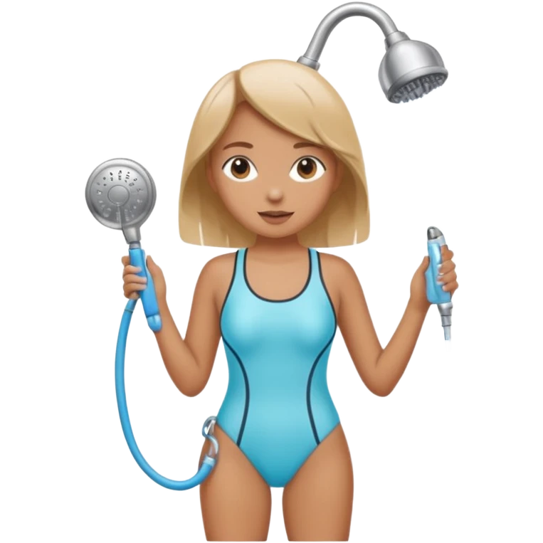 make an emoji of a girl wearing her swimming suit in her show emoji