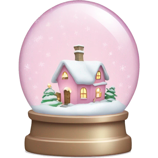 Snowglobe light pink Christmas  emoji