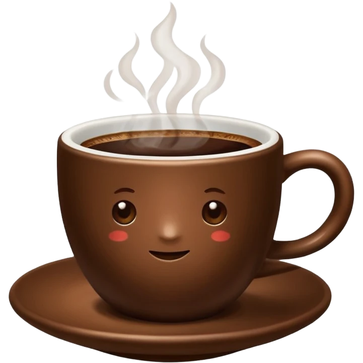 plain Coffee without Saucer, Brown Cup, no saucer. emoji