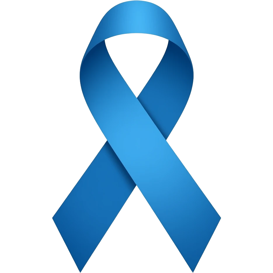 Autism Awareness day ribbon in blue colour only as an emoji to be used in a message emoji