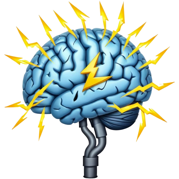 brain with lightning emoji