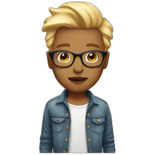 blond-pink-hypster emoji