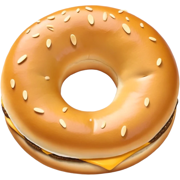 yellow circle emoji eating bagel emoji