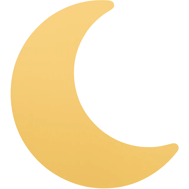gold style icon of a moon emoji