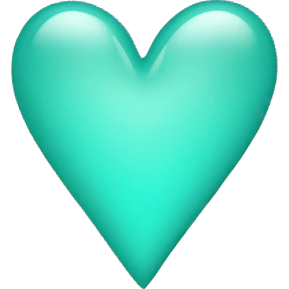 Light teal heart emoji