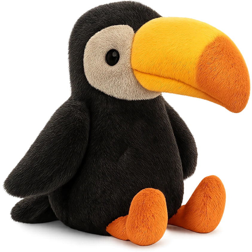 cute toucan jellycat plushie emoji