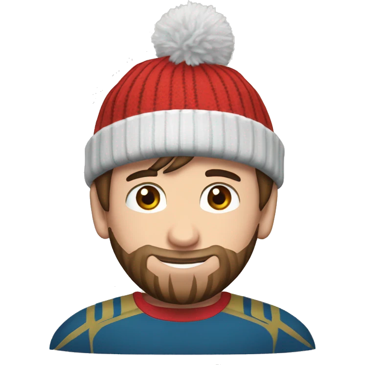 Messi con un gorro de navidad emoji