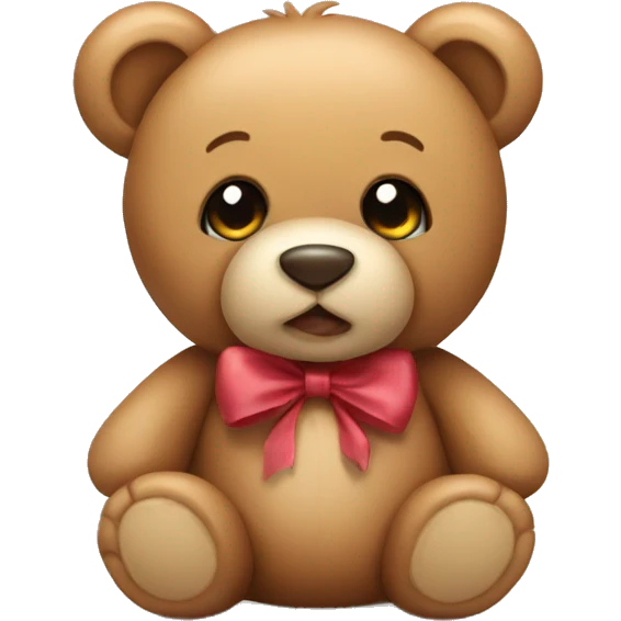 Teddy bear with bow emoji