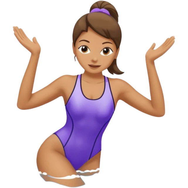 Lady doing aerobics in water emoji