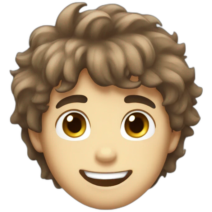 derpy smile fluffy brown hair boy emoji