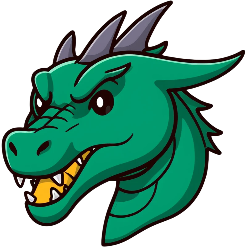 Minecraft black dragon head emoji