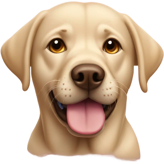 Labrador with lots of slobber emoji