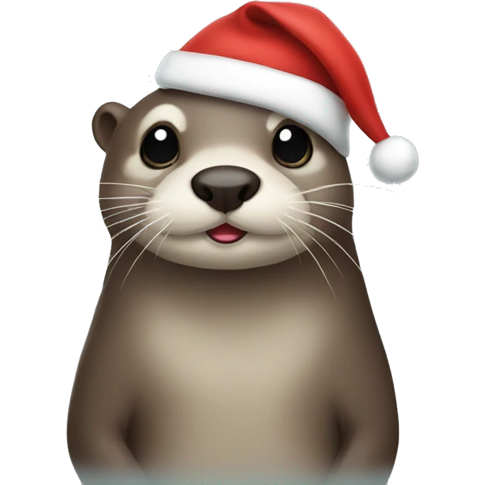 otter with a santa hat  emoji