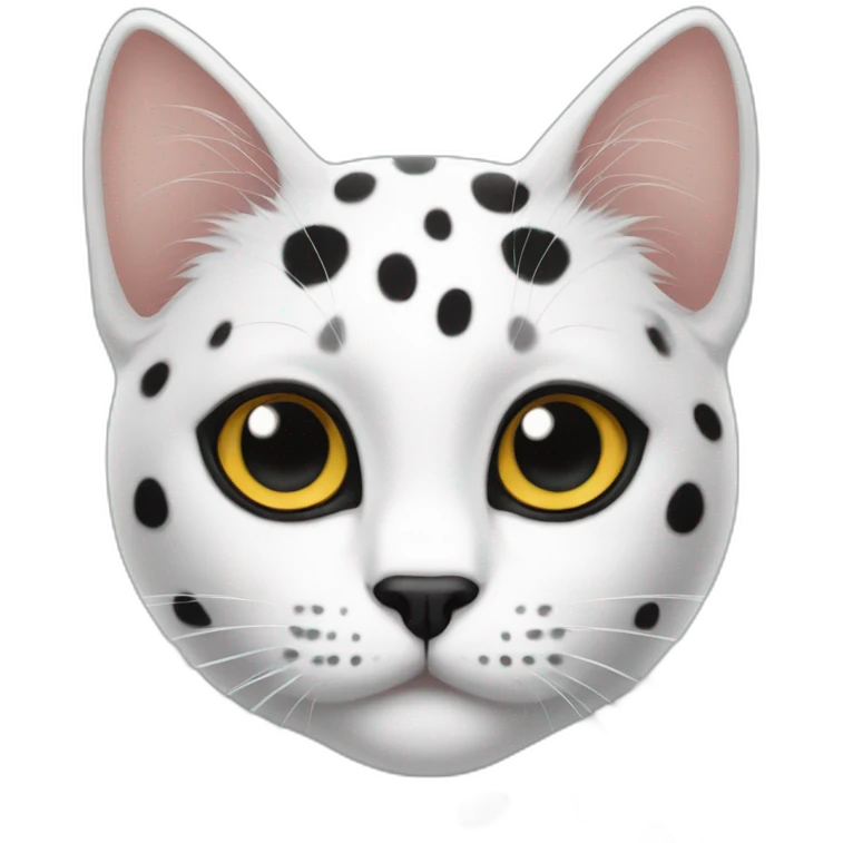 white black spotted cat emoji