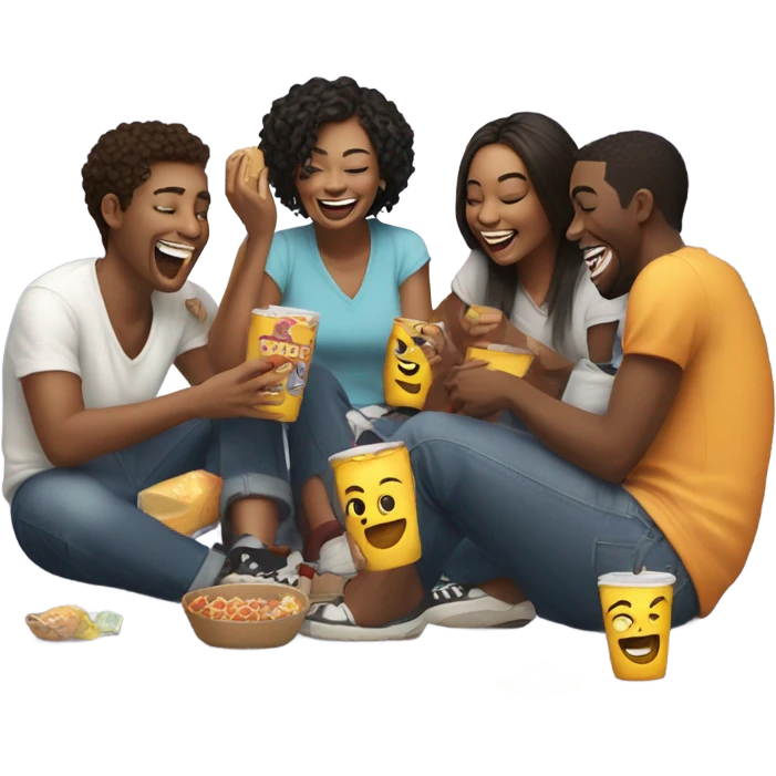 friends enjoying indoor fun emoji