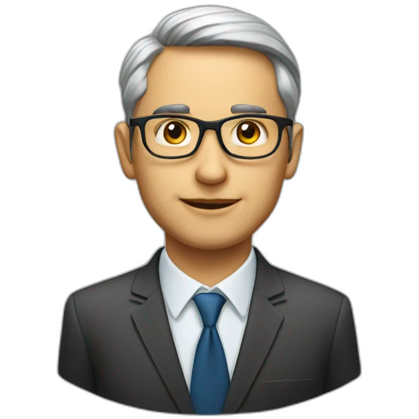 male economist with glasses emoji