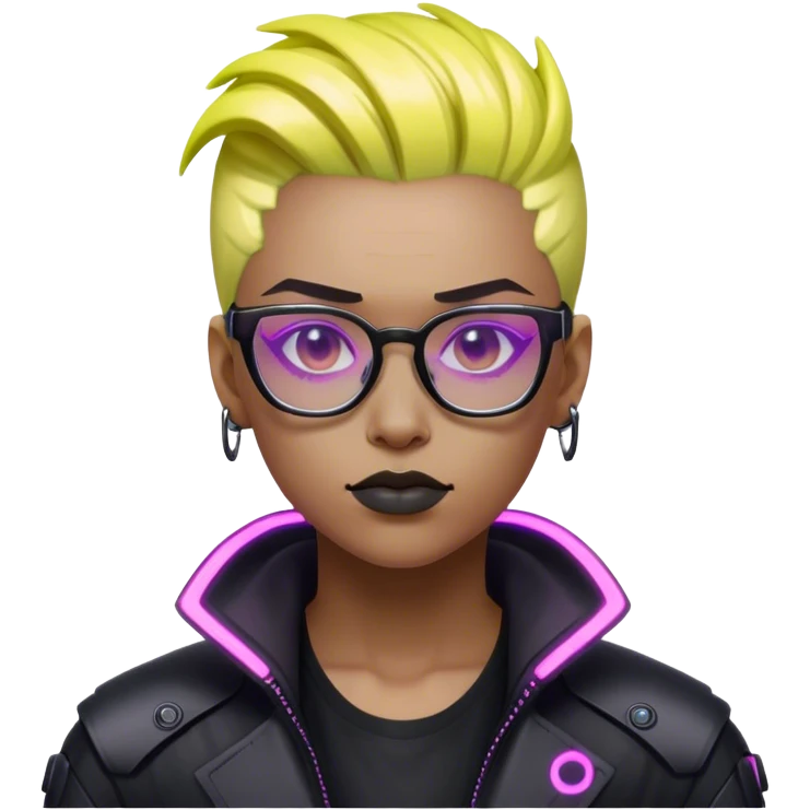 glasses cyberpunk neon emoji