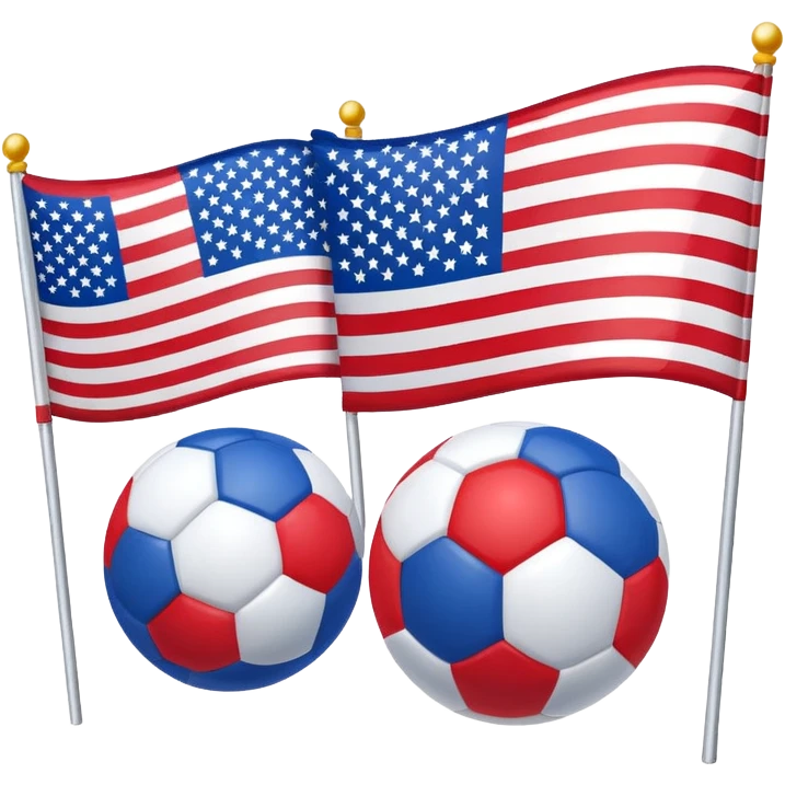 courtyballs there  balls flags as ball do usa emoji