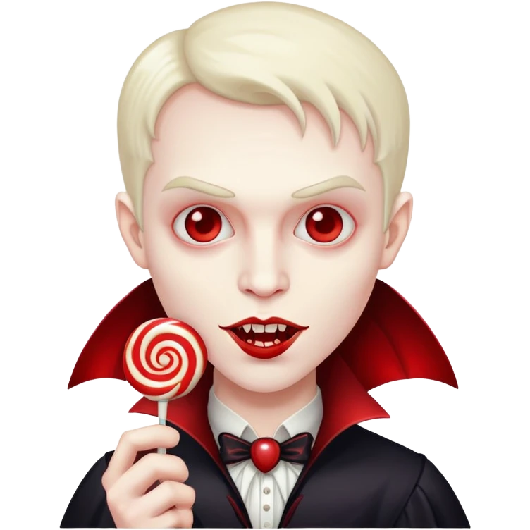 Vampire with lollipop emoji