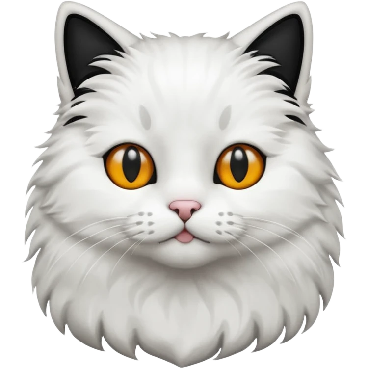 cat white and black  emoji