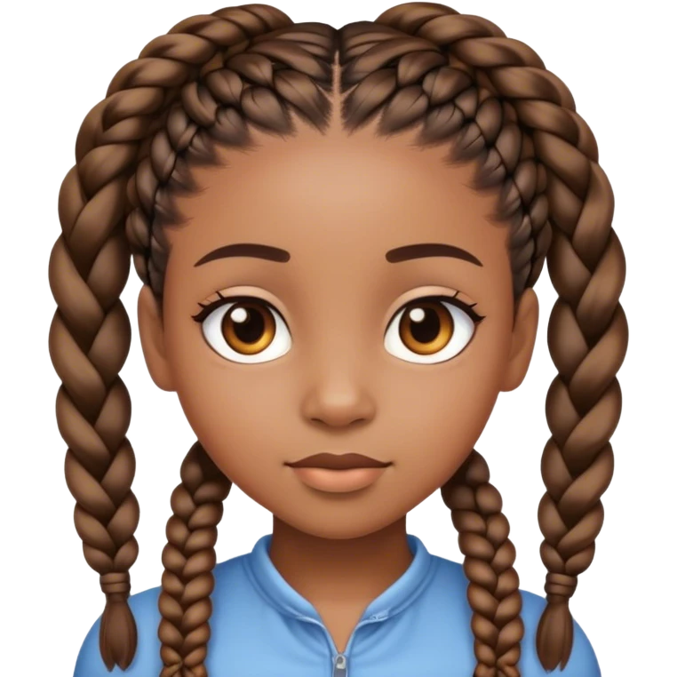 black girl with braids emoji