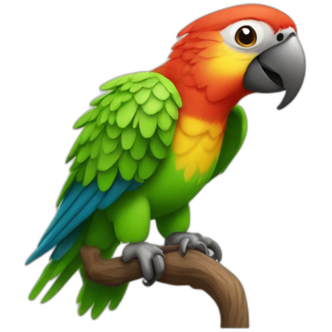 Parrot shouts emoji