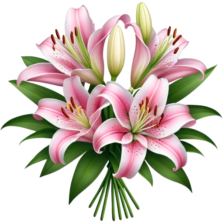 Lily stargazer flower bouquet  emoji