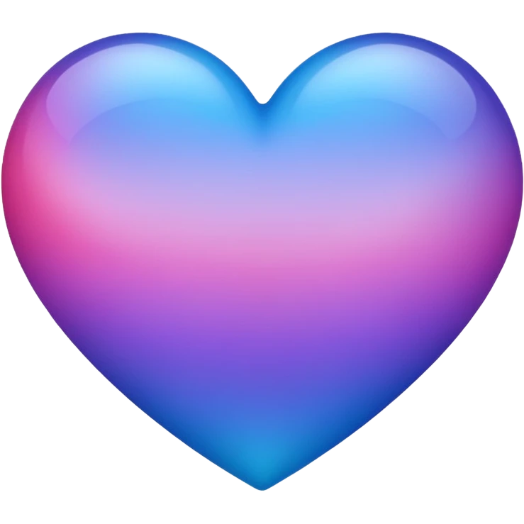 Blue pink purple gradient heart emoji