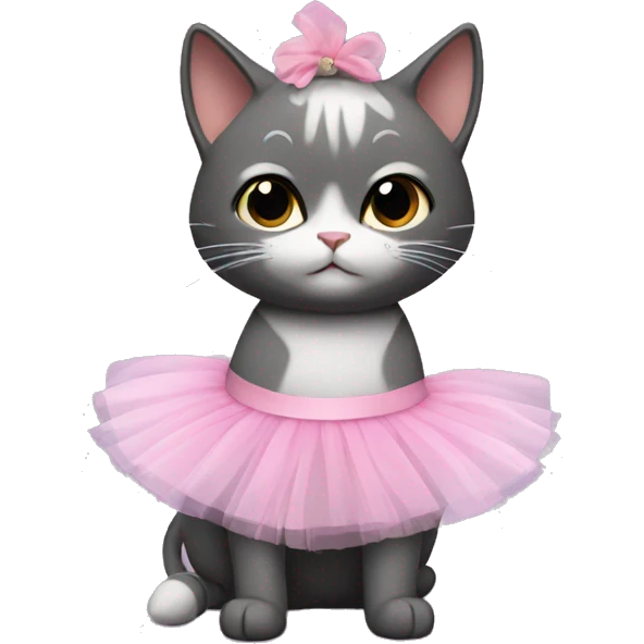 Cat with tutu emoji