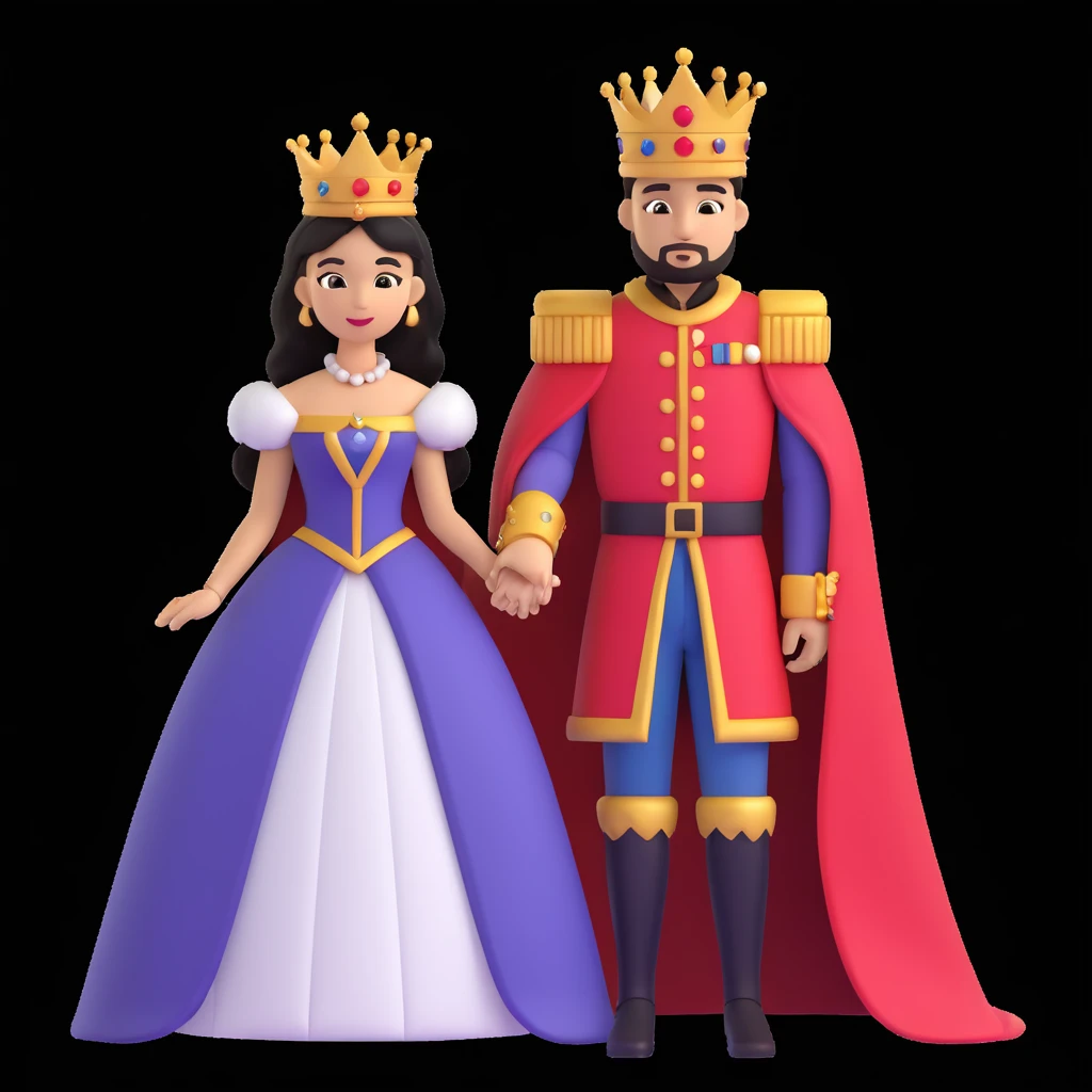 young king and queen posing emoji