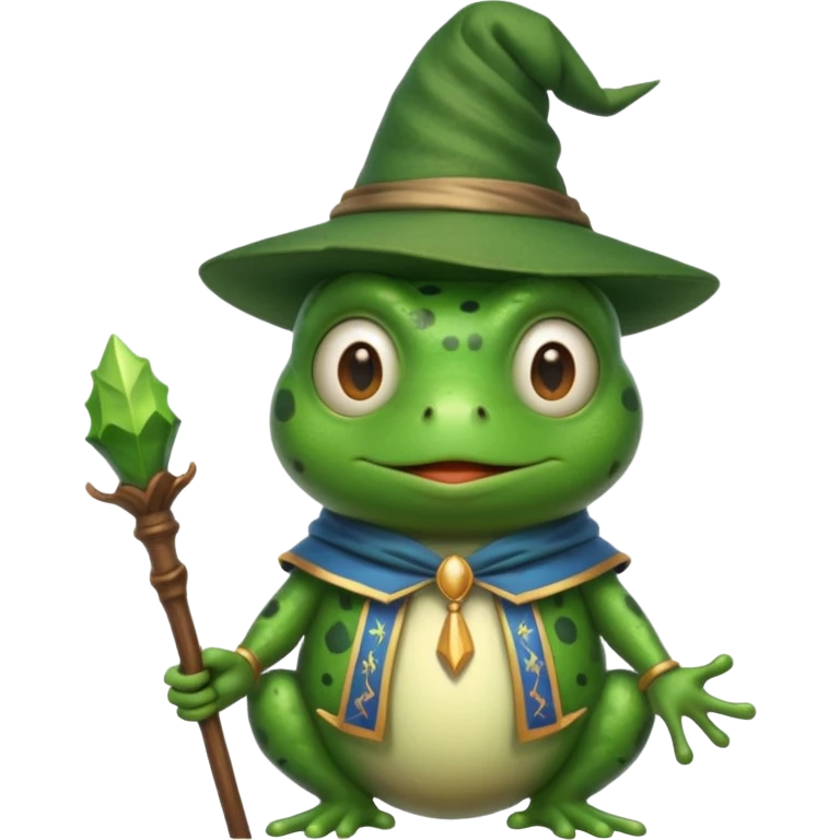 cute frog wizard emoji
